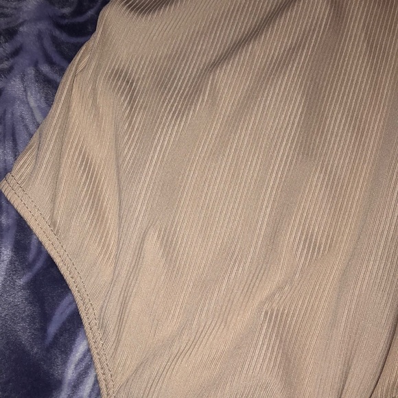 Fashion Nova Ribbed Cream Bodysuit - Picture 2 of 8